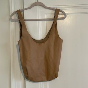 Los Angeles Apparel Leather bag in Tan